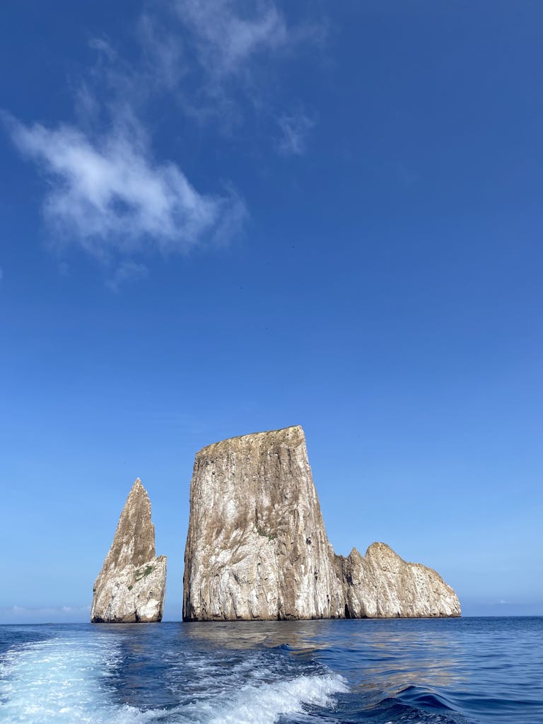 View of the Kicker Rock, San Cristobal Island, Galapagos, Ecuador