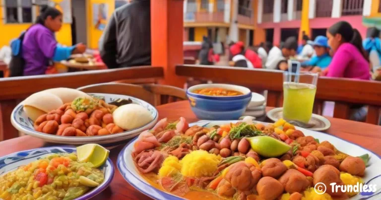 Ecuadorian food at restaurant