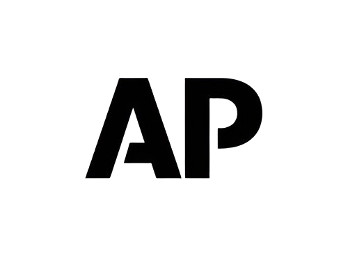 Black and white logo with the letters "AP" in a bold, sans-serif font on a transparent background.